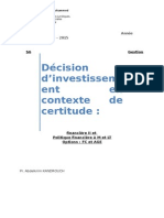 Choix D - Investissement en Contexte de Certitude 2
