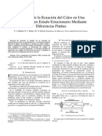 Ecuación calor diferencias finitas MATLAB