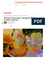 Thirsty Thursday - Sangría Blanca Con Frutas Cítricas - Que Rica Vida