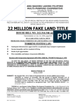 HOUSE BILL NO. 212-314-346 and 2702 (22 MILLION FAKE LAND TITLE)
