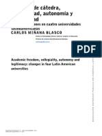 Libertad de cátedra, colegialidad y autonomía