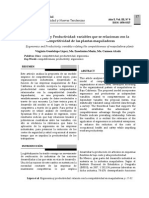 Ergonomía y productividad relacionadas con competitividad maquiladoras