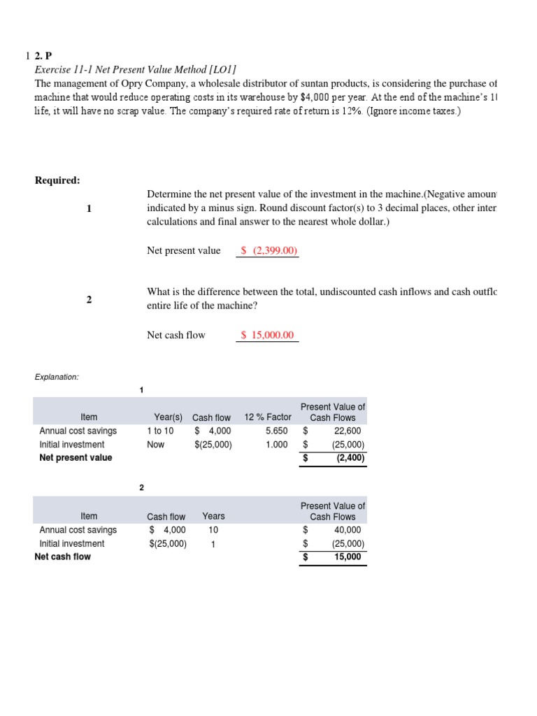 Introduction To Managerial Accounting | PDF | Net Present Value ...