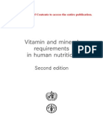 Vitamin and Mineral Requirements in Human Nutrition 2nd Ed