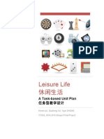 Leisure Life 休闲生活: A Task-based Unit Plan