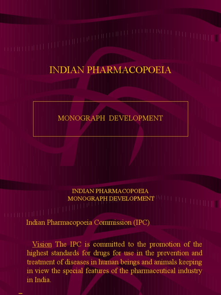 Indian Pharmacopoeia Assay Pharmaceutical Drug