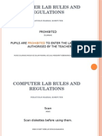 Computer Lab Rules and Regulations