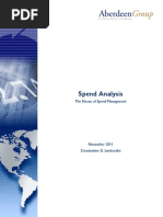 (Aberdeen Group) Spend Analysis - The Nexus of Spend Management by Constantine G. Limberakis, November 2011 PDF