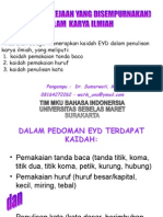 9. PEMAKAIAN  EYD