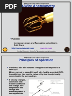 Hot-Wire Anemometry: Purpose: To Measure Mean and Fluctuating Velocities in Fluid Flows