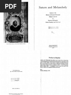 Saturn And Melancholy Pdf