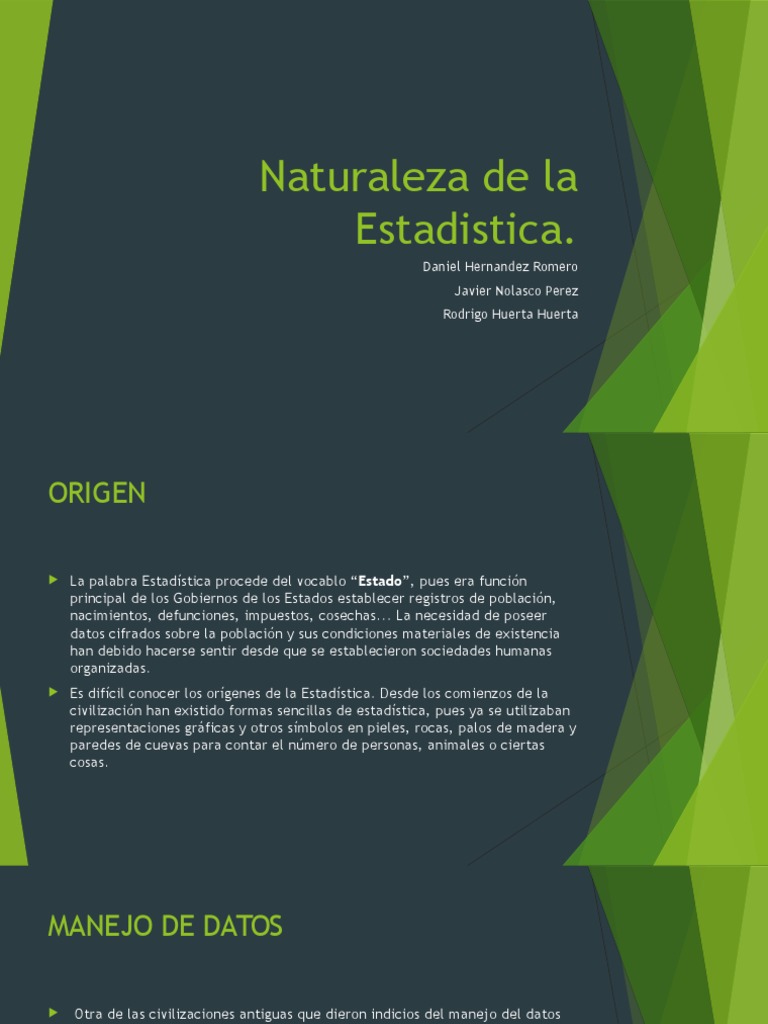 Naturaleza de La Estadistica Estadísticas Econometría