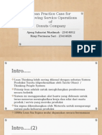 Lean Practice Case For Improving Service Operations of