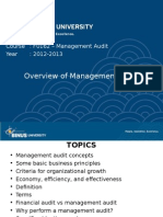 Management Audit Course Overview
