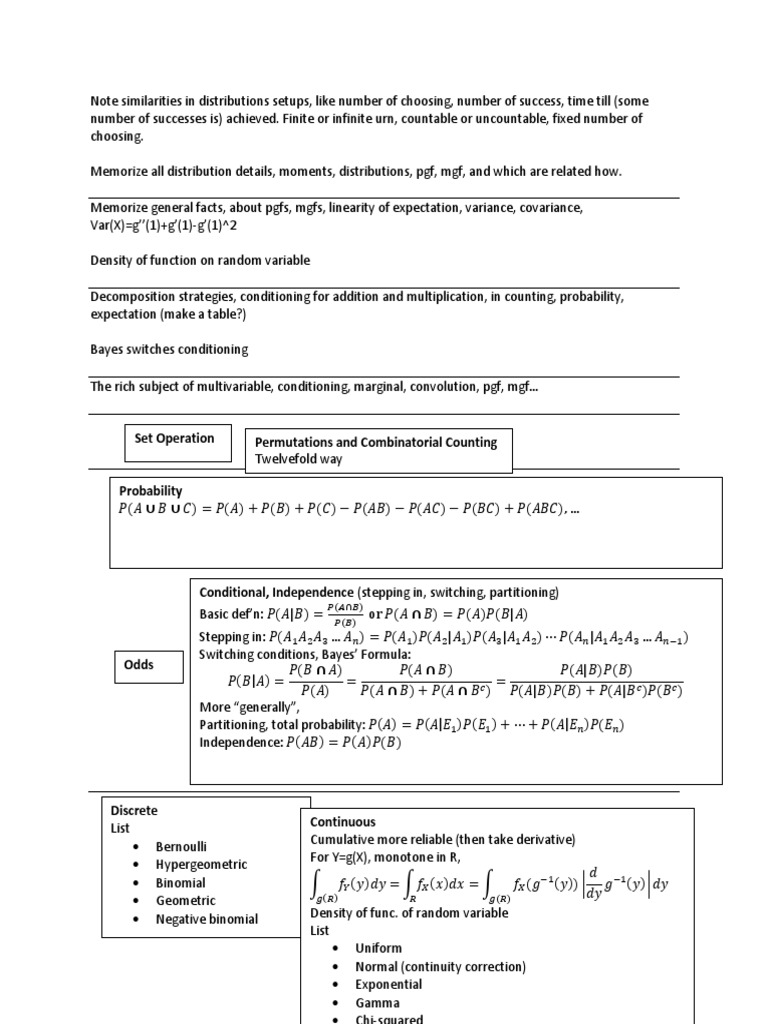 Probability Distributions and Conditioning | PDF