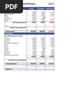 Business Budget