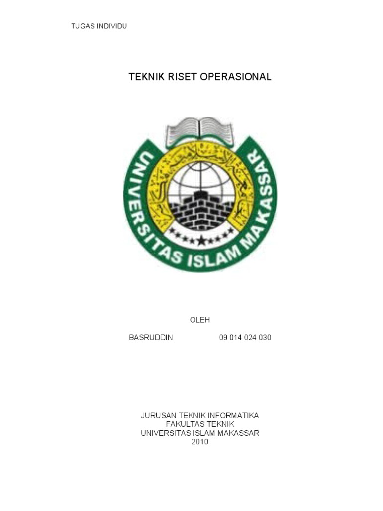 Teknik Riset Operasional (operational research)