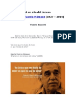 A Un Año Del Deceso de Gabriel García Márquez (1927-2014) - Vicente Brunetti