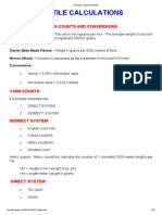 Textile Calculations