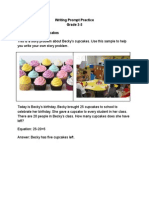 Writing Prompt Practice Grade 2-3 Part 1: Becky's Cupcakes