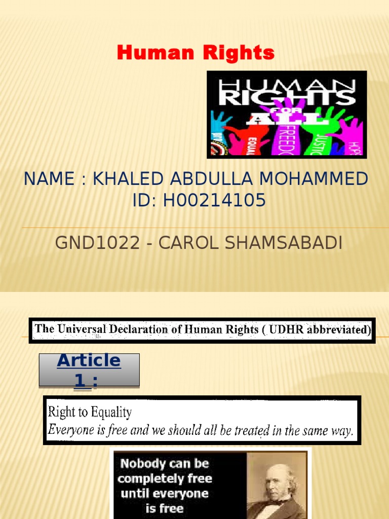 Human Rights Articles by Khaled Abdulla | PDF