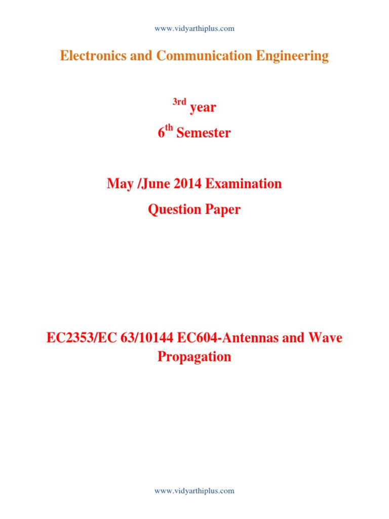 Antenna and Wave Propagation PDF Antenna (Radio) Electronic