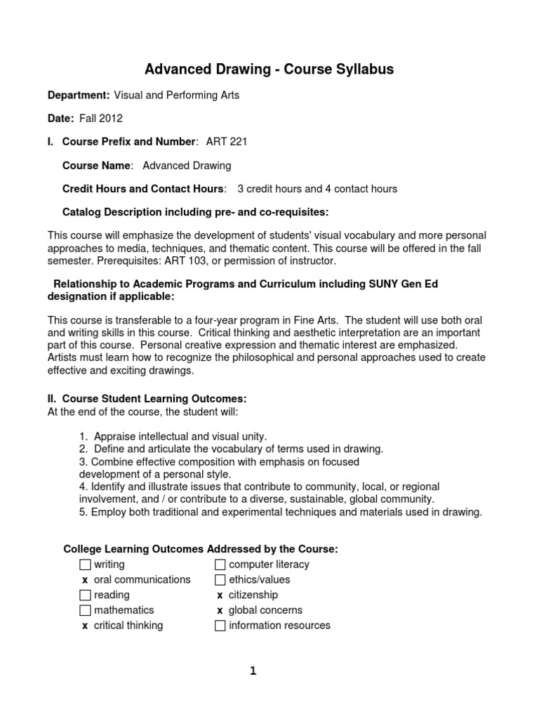 Developing Personal Style and Expression through Advanced Drawing ...