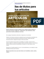 Plantillas de Títulos para Tus Artículos-Copy-Paste y Editar