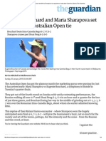 Eugenie Bouchard and Maria Sharapova Set Up Glamour Australian Open Tie