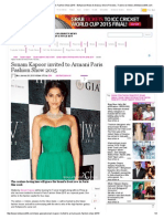 Sonam Kapoor Invited To Armani Paris Fashion Show 2015: News & Gossip