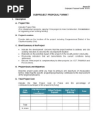 Subproject Proposal Format: I. Description A. Project Title