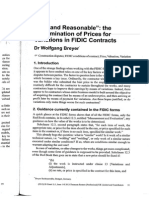 Adjustment Formulae Fidic