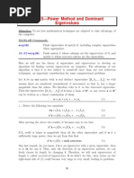 Power Method and Dominant Eigenvalues