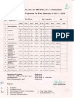 Tentotive Acqdernic Progromme For Even Semester of 2013 2OI4