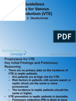 SSC 2012 Guidelines Prophylaxis For Venous Thromboembolism (VTE)