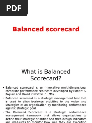 Balanced Scorecard