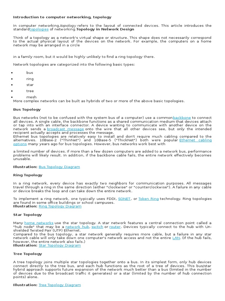 Understanding Network Topologies Explained | PDF | Network Topology ...