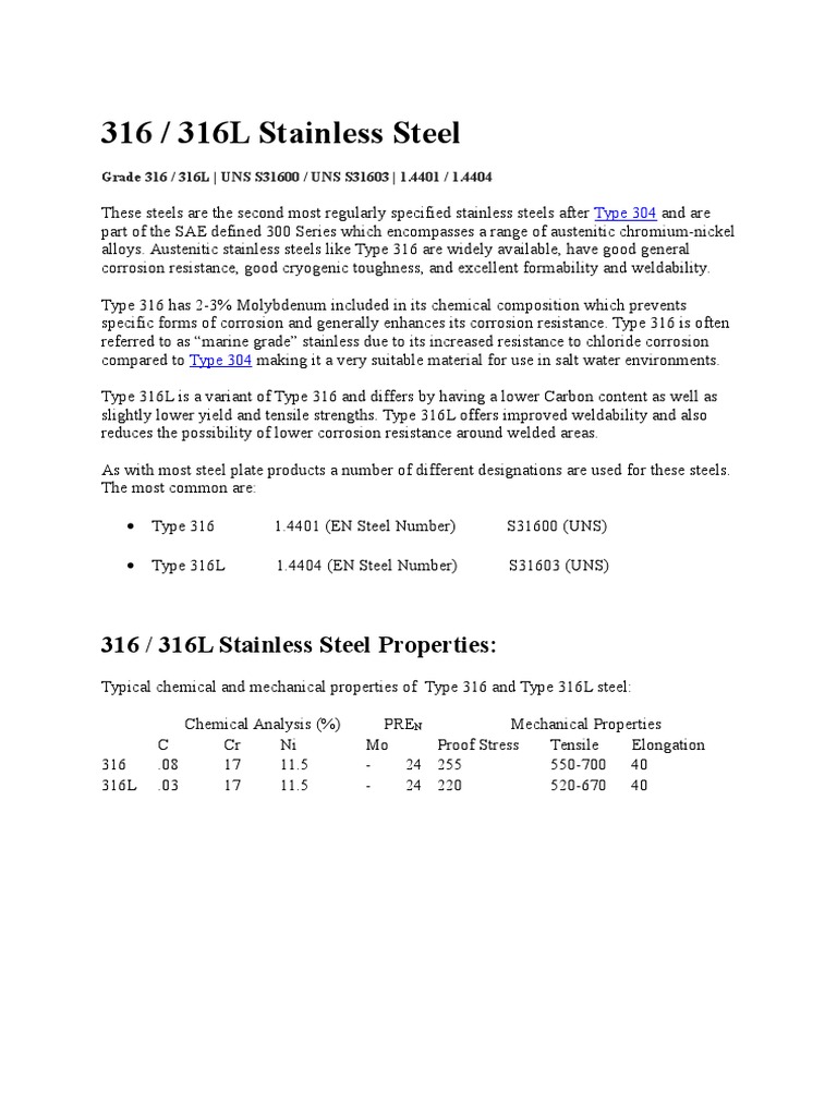 Austenitic and Ferritic Stainless Steel Grades PDF Stainless Steel Steel