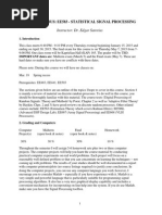 Ee583 - Statistical Signal Processing