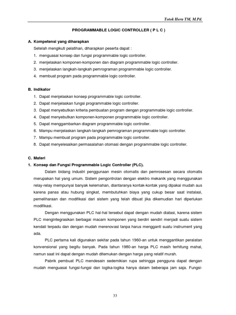 1.3 Programmable Logic Controller Modul (Rev) | PDF | Bisnis ...