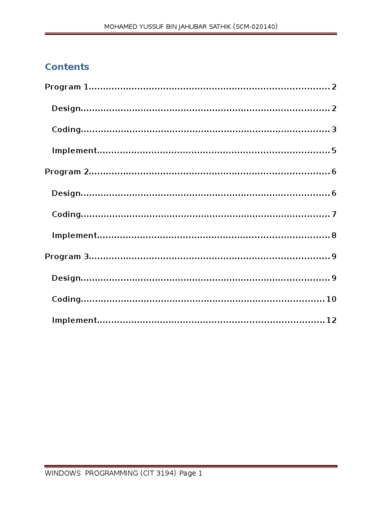 Windows Programming Projects by Yussuf | PDF | Computer Data | Computer ...