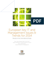 European Key IT and Management Issues & Trends For 2014: Results of An International Study