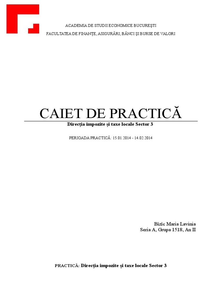 Caiet De Practica Ditl Sector 3