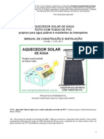 Manual Do Aquecedor Solar Com Tubos de PVC