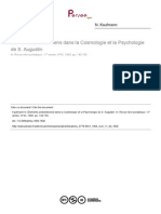 Éléments Aristotéliciens Dans La Cosmologie Et La Psychologie de S. Augustin