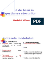 Modelul de Bază În Gestiunea Stocurilor