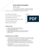 Acta reunión comité seguridad transporte maquinaria Quiroz