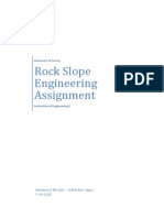 Rock Slope Engineering Assignment: University of Surrey