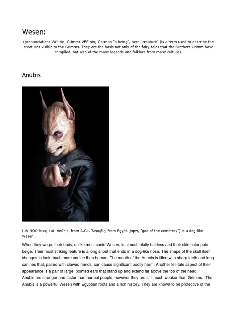 Grimm Wesen List