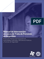 Manual de Intervención en Casos de Trata de Personas en Argentina